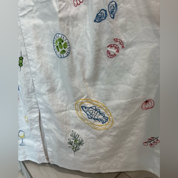 Anthropologie Maeve White Embroidered Skirt - Picture 6 of 10